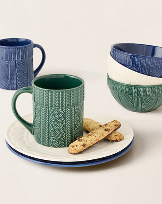 Cable-Knit Ceramic Mug Gift Set
