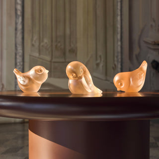 LALIQUE -PIOU-PIOU WING UP SCULPTURE