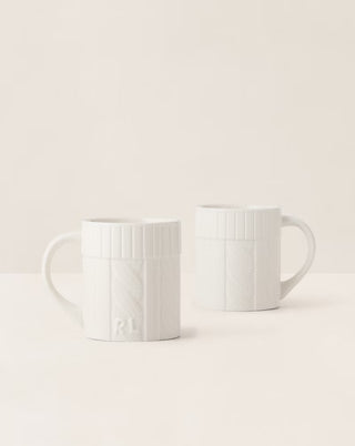 Cable-Knit Ceramic Mug Gift Set