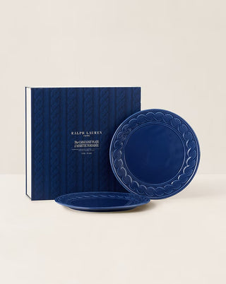 Cable-Knit Ceramic Plate Gift Set