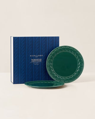 Cable-Knit Ceramic Plate Gift Set