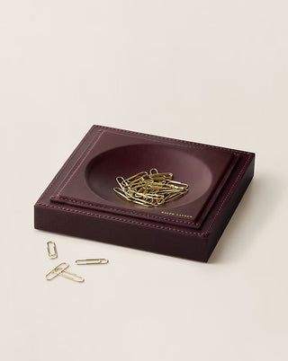 Brennan Leather-Teak Catchall
