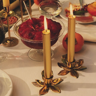 Gold Madeleine- 6 Taper Candles