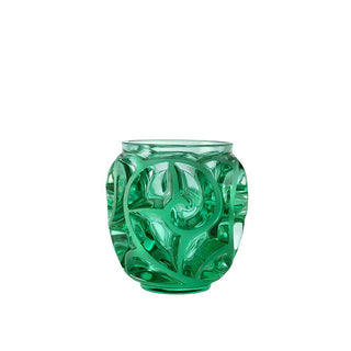 LALIQUE - TOURBILLONS VASE GREEN